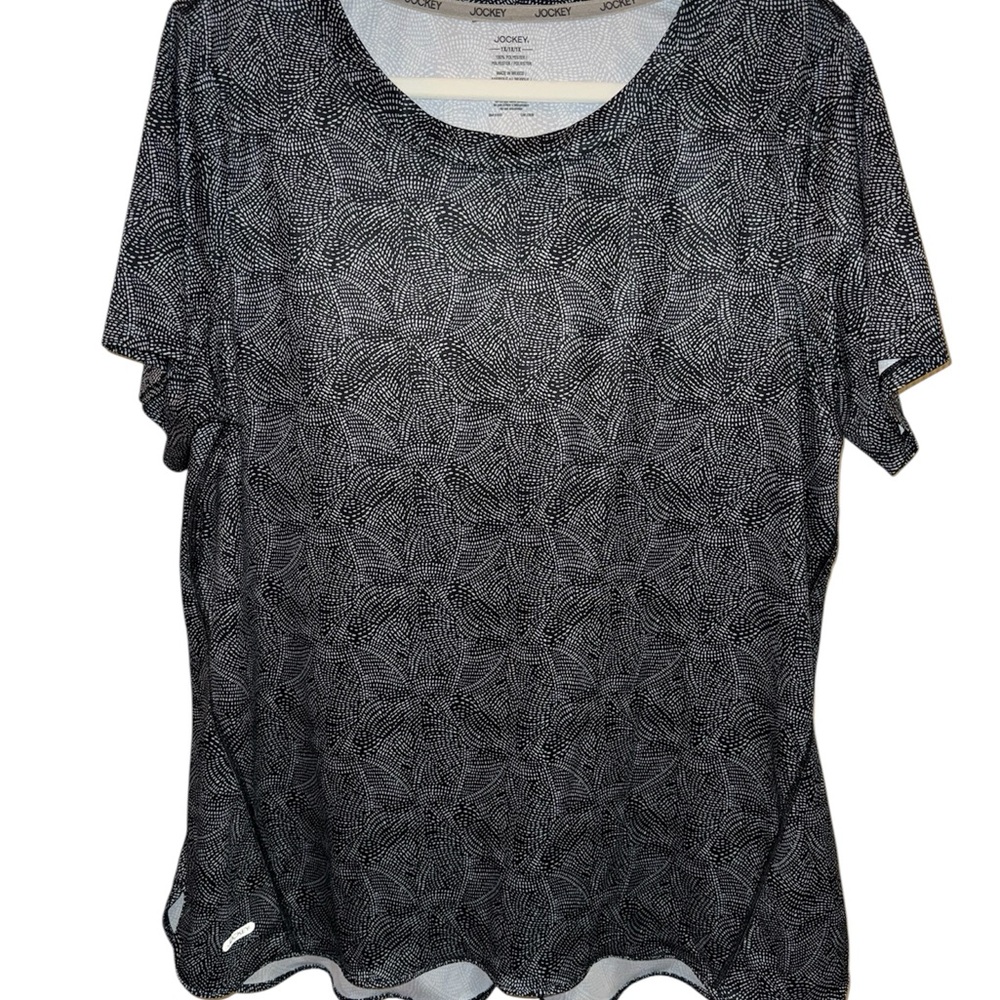 Jockey Black and White Patterned Short Sleeve Tee
